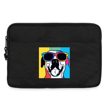 Lebendige Sunglass Pup Pop Pop Art - Laptoptasche 13" - Schwarz - Vorne
