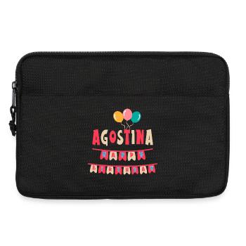 T-shirt Agostina joyeux anniversaire joyeux anniversaire - Sacoche pour ordinateur portable 13 pouces - noir - Devant