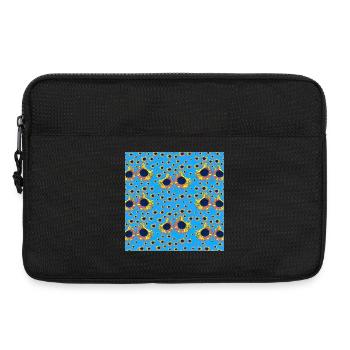 coole blumenmuster, tolles sonnenblumenmuster - Laptoptasche 13" - Schwarz - Vorne