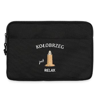 Kołobrzeg, Polish Baltic Sea, Just relax - Laptop bag 13" - black - Front