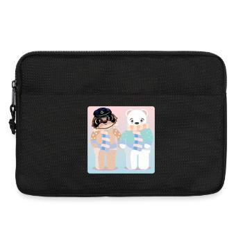 CAPTAIN SLOTH - POLAR BEAR VALENTINE'S DAY - LOVE - Laptop bag 13" - black - Front