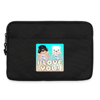 CITATION SAINT-VALENTIN - COUPLE DE VOILIERS - OURS - Sacoche pour ordinateur portable 13 pouces - noir - Devant