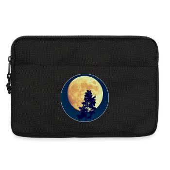 Mondnacht Wald-Silhouette - Laptoptasche 13" - Schwarz - Vorne