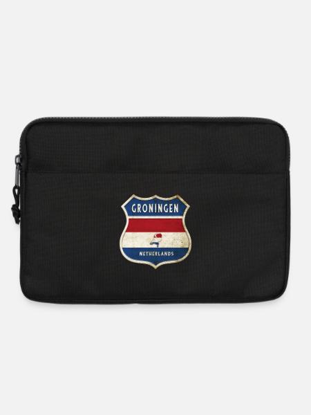 Groningen Niederlande Wappen Design - Laptoptasche 13" - Schwarz