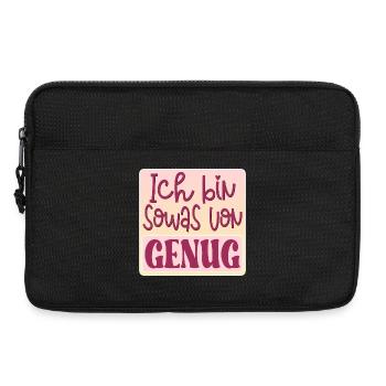 AFFIRMATION MINDSET - ICH BIN GENUG SPRUCH - Laptoptasche 13" - Schwarz - Vorne
