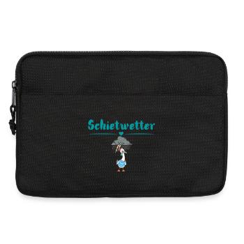 Schietwetter Möwe. Maritime Kleidung - Laptoptasche 13" - Schwarz - Vorne