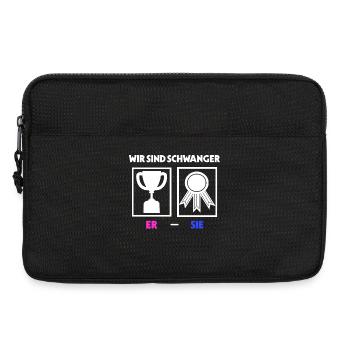 Schwangerschaft Schwanger Familie Eltern Statement - Laptoptasche 13" - Schwarz - Vorne