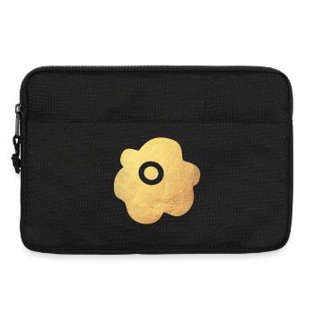 Yoga fleur fleur or symbole fleur abstrait fan - Sacoche pour ordinateur portable 13 pouces - noir - Devant