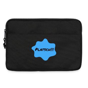 Platsch Blau Farbklecks - Laptoptasche 13" - Schwarz - Vorne