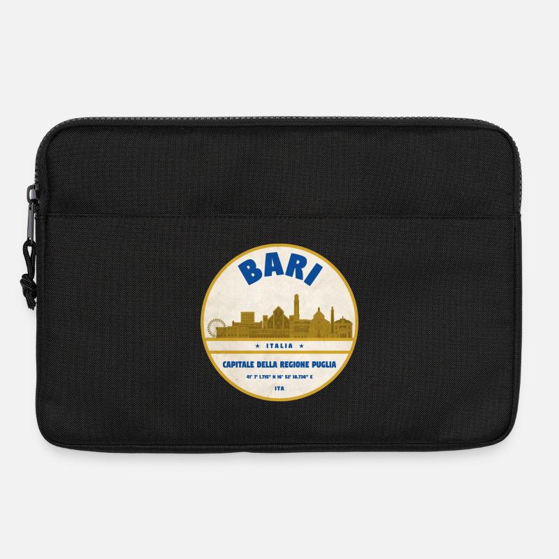 Bari Skyline Vintage Abzeichen - Laptoptasche 13" - Schwarz