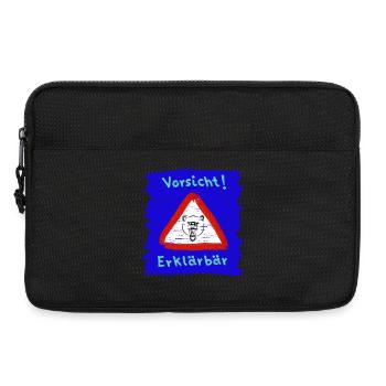 Vorsicht Erklärbär - Laptoptasche 13" - Schwarz - Vorne