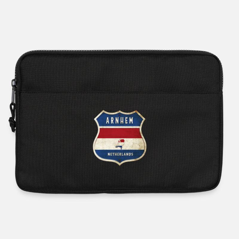 Arnhem Niederlande Wappen Design - Laptoptasche 13" - Schwarz