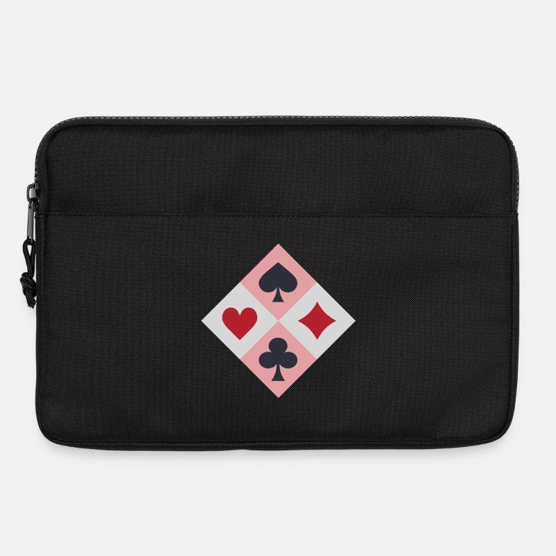 Vintage-Spielkartenfarben - Laptoptasche 13" - Schwarz
