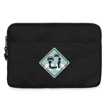 Klimaaktivist Straßen Kleben - Laptoptasche 13" - Schwarz - Vorne