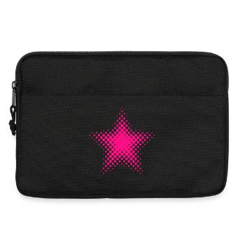 Neon Pink Sternenstern Halftone - Laptoptasche 13" - Schwarz - Vorne