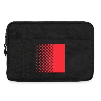 Halftone Gradient Rotes Panel - Laptoptasche 13" - Schwarz - Vorne