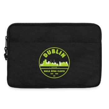 Dublin Skyline Stamp - Laptop bag 13" - black - Front