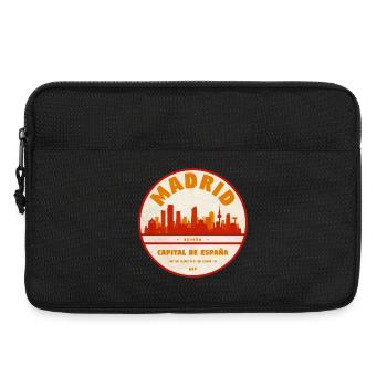 Cercle Vintage de la Skyline de Madrid - Sacoche pour ordinateur portable 13 pouces - noir - Devant