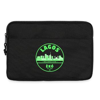 Lagos Neon Skyline Green - Laptop bag 13" - black - Front