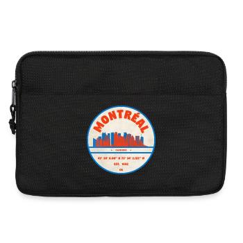 Conception de l’emblème de la skyline du Canada à Montréal - Sacoche pour ordinateur portable 13 pouces - noir - Devant