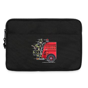 Feuerwehrmann Brandschutz Retter Feuerwehrauto - Laptoptasche 13" - Schwarz - Vorne