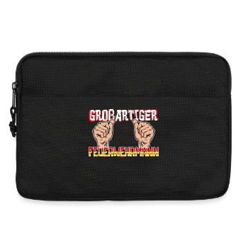 Feuerwehrmann Lebensretter Feuerwehr Statement - Laptoptasche 13" - Schwarz - Vorne
