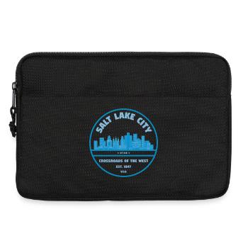 Timbre de la silhouette de Salt Lake City - Sacoche pour ordinateur portable 13 pouces - noir - Devant