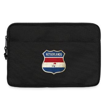Design du drapeau des Pays-Bas - Sacoche pour ordinateur portable 13 pouces - noir - Devant