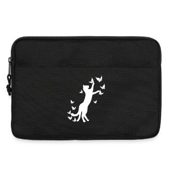 nekomata hell, Kätzchen, schmetterlinge - Laptoptasche 13" - Schwarz - Vorne