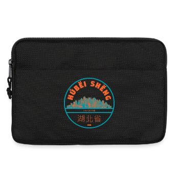 Hubei City Panorama Silhouette - Laptop bag 13" - black - Front