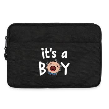 Born Pregnant Baby Family Happiness Statement - Laptop bag 13" - black - Front