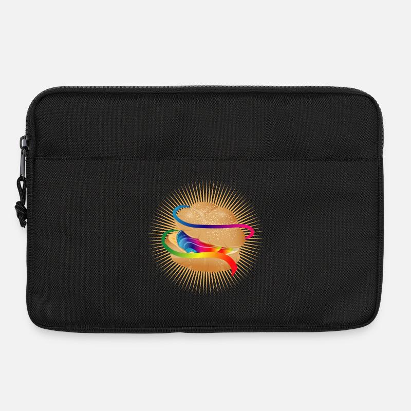 Illustration eines bunt gefüllten Windbeutel - Laptoptasche 13" - Schwarz