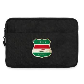 Pécs Ungarn Wappen Flaggen Design - Laptoptasche 13" - Schwarz - Vorne