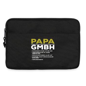 Papa GmbH – Fahrdienst und Lebensberatung - Laptoptasche 13" - Schwarz - Vorne