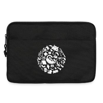 Cat Camping L Blanc - Sacoche pour ordinateur portable 13 pouces - noir - Devant