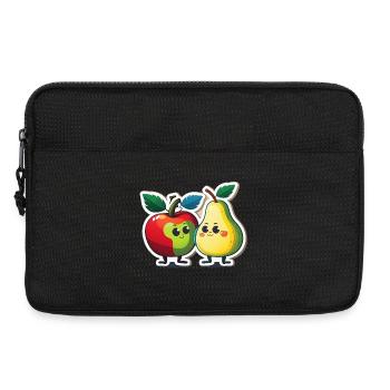 Apple and pear - Laptop bag 13" - black - Front