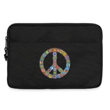 Mehr-Frieden-Feiern-Zeichen - Laptoptasche 13" - Schwarz - Vorne