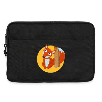 Fuchs Baumstamm Wald Kinderzimmer Comic Tierliebe - Laptoptasche 13" - Schwarz - Vorne