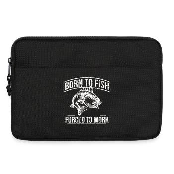 Born To Fish forcé de travailler - Sacoche pour ordinateur portable 13 pouces - noir - Devant