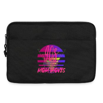 Mom moves des années 90 : Design rétro néon - Sacoche pour ordinateur portable 13 pouces - noir - Devant