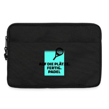 Aufschlag Padel-Tennis Spieler Statement Schläger - Laptoptasche 13" - Schwarz - Vorne