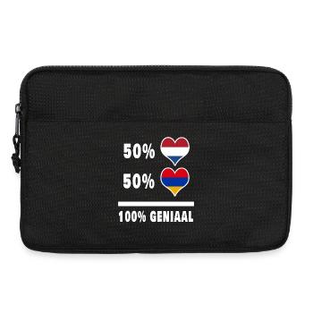 Armenia and the Netherlands 100% Genius Flag - Laptop bag 13" - black - Front