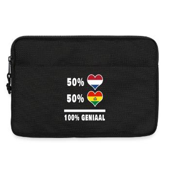 Bolivie et Pays-Bas 100% Genius Flag - Sacoche pour ordinateur portable 13 pouces - noir - Devant