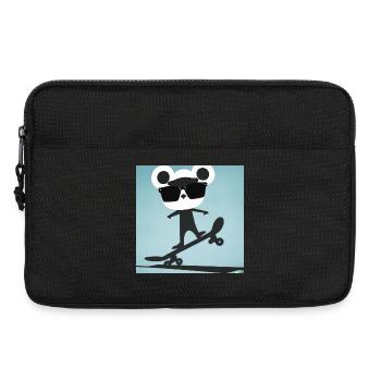 Skater Bär - Laptoptasche 13" - Schwarz - Vorne
