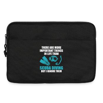 Scuba Diver Freediver Ocean Design - Laptop bag 13" - black - Front