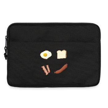Pixelfrühstück Platte - Laptoptasche 13" - Schwarz - Vorne