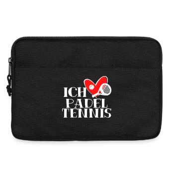 Ich Liebe Padel Statement Herz Sportart Spieler - Laptoptasche 13" - Schwarz - Vorne