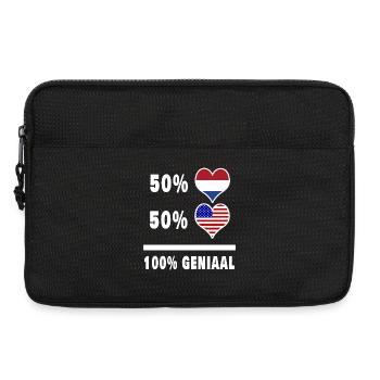 Drapeau 100% Genius des États-Unis et des Pays-Bas - Sacoche pour ordinateur portable 13 pouces - noir - Devant