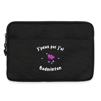 J Peux pas j ai Badminton - Sacoche pour ordinateur portable 13 pouces - noir - Devant