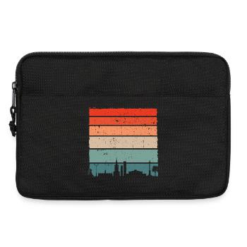 Sunset Skyline Gradient Tee - Laptop bag 13" - black - Front